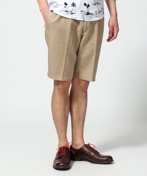 HARE（ハレ）の「フレンチリネンショーツ（パンツ・メンズ・オフホワイト/ブラック/ベージュ/ブルー/ネイビー・Ｓ/Ｍ/Ｌ）」の3枚目の写真
