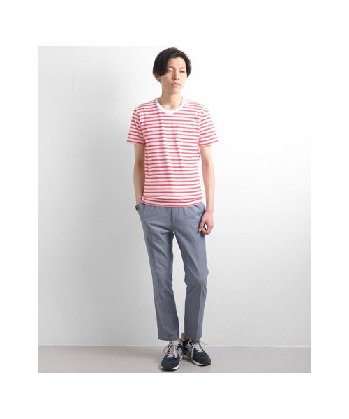 URBAN RESEARCH(アーバンリサーチ)の「40/2スーピマ胸ポケボーダーTシャツ(トップス・メンズ・NAVY/YELLOW/PINK/BLACK・M/L)」の17枚目の写真