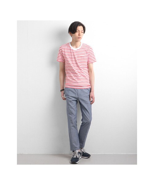URBAN RESEARCH(アーバンリサーチ)の「40/2スーピマ胸ポケボーダーTシャツ(トップス・メンズ・NAVY/YELLOW/PINK/BLACK・M/L)」の16枚目の写真
