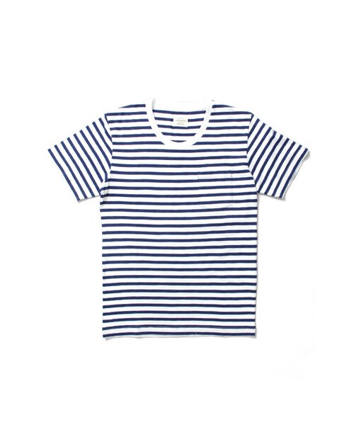 URBAN RESEARCH(アーバンリサーチ)の「40/2スーピマ胸ポケボーダーTシャツ(トップス・メンズ・NAVY/YELLOW/PINK/BLACK・M/L)」の1枚目の写真