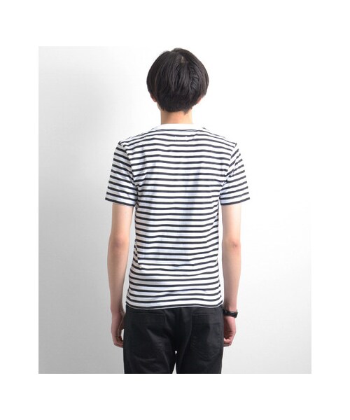 URBAN RESEARCH(アーバンリサーチ)の「40/2スーピマ胸ポケボーダーTシャツ(トップス・メンズ・NAVY/YELLOW/PINK/BLACK・M/L)」の11枚目の写真