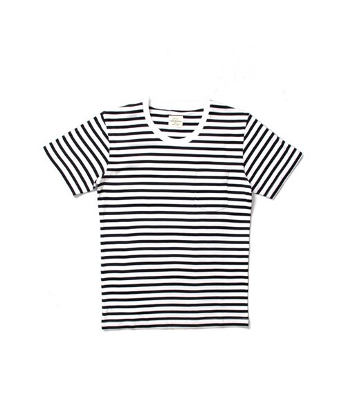 URBAN RESEARCH(アーバンリサーチ)の「40/2スーピマ胸ポケボーダーTシャツ(トップス・メンズ・NAVY/YELLOW/PINK/BLACK・M/L)」の2枚目の写真