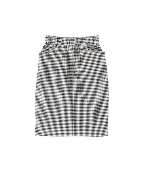 URBAN RESEARCH DOORS(アーバンリサーチドアーズ)の「ギンガムストレッチタイトスカート(スカート・レディース・ブラック/ネイビー・36/38)」の2枚目の写真