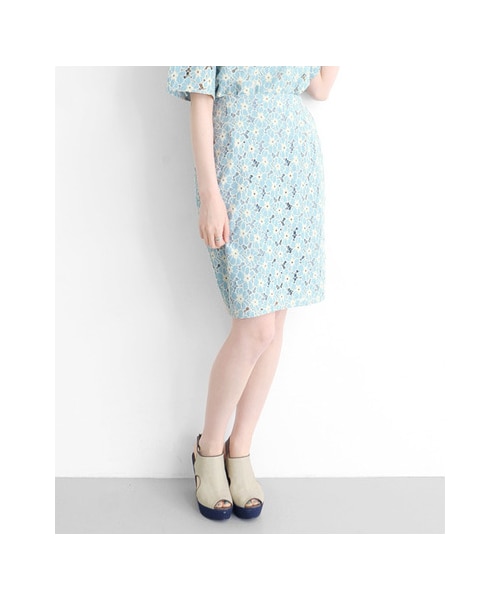 KBF(ケイビーエフ)の「レースミックススウェットスカート(スカート・レディース・BEIGE/LIGHT BLUE/WHITE・one)」の7枚目の写真