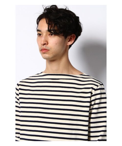 ORCIVAL（オーシバル）の「ORCIVAL / オーチバル: Cotton Lourd border / カットソー（カットソー・Ｔシャツ・メンズ・ホワイト/ナチュラル/ネイビー/ネイビー A/レッド・3/4）」の9枚目の写真