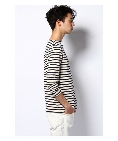 ORCIVAL（オーシバル）の「ORCIVAL / オーチバル: Cotton Lourd border / カットソー（カットソー・Ｔシャツ・メンズ・ホワイト/ナチュラル/ネイビー/ネイビー A/レッド・3/4）」の7枚目の写真