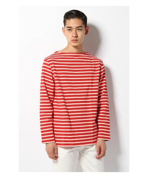 ORCIVAL（オーシバル）の「ORCIVAL / オーチバル: Cotton Lourd border / カットソー（カットソー・Ｔシャツ・メンズ・ホワイト/ナチュラル/ネイビー/ネイビー A/レッド・3/4）」の5枚目の写真