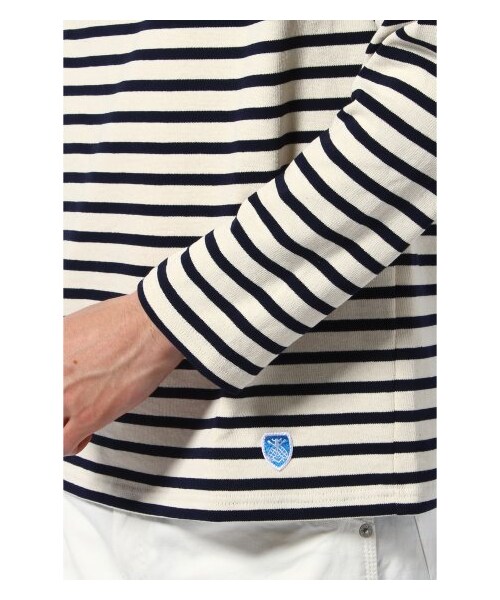 ORCIVAL（オーシバル）の「ORCIVAL / オーチバル: Cotton Lourd border / カットソー（カットソー・Ｔシャツ・メンズ・ホワイト/ナチュラル/ネイビー/ネイビー A/レッド・3/4）」の11枚目の写真