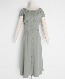 DHOLIC | 2WAYリネン混くるみボタンブラウス&スカートSET(つなぎ/オールインワン)