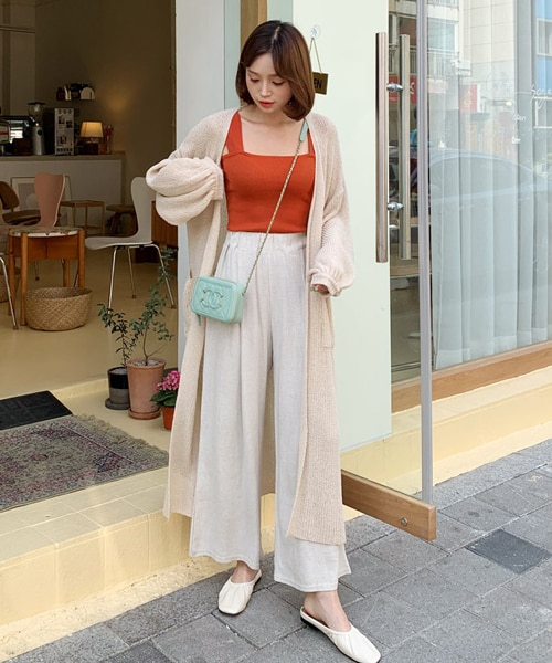 DHOLIC（ディーホリック）の「ボタンレスルーズニットカーディガン（カーディガン/ボレロ・レディース・ホワイト/ブラック/ベージュ・FREE）」の3枚目の写真