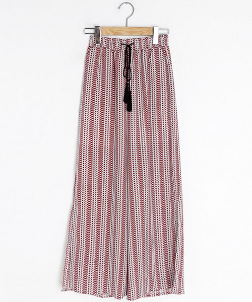 DHOLIC（ディーホリック）の「タッセルストリングパターンスリットパンツ（その他パンツ・レディース・グレー/レッド/ベージュ・FREE）」の3枚目の写真