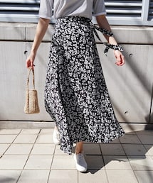 DHOLIC | ラップウエストタイフローラルスカート(スカート)