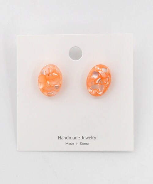 DHOLIC（ディーホリック）の「グリッターオーバルストーンピアス（ピアス（両耳用）・レディース・ホワイト/オレンジ/ブルー・FREE）」の3枚目の写真