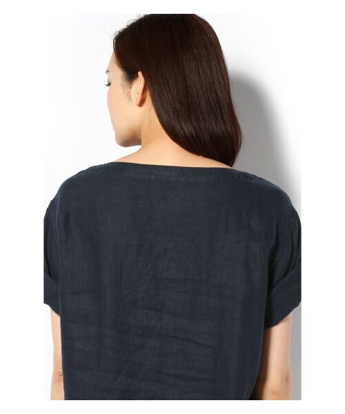 JOURNAL STANDARD（ジャーナルスタンダード）の「フレンチリネンツイルボートネックワンピース（ワンピース・レディース・ホワイト/ベージュ/ネイビー/ネイビー A/オレンジ・フリー）」の10枚目の写真