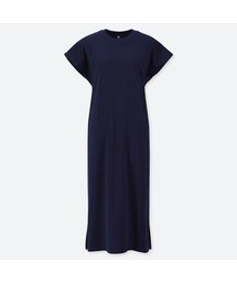 UNIQLO | コットンスリットロングワンピース（半袖）(ワンピース)