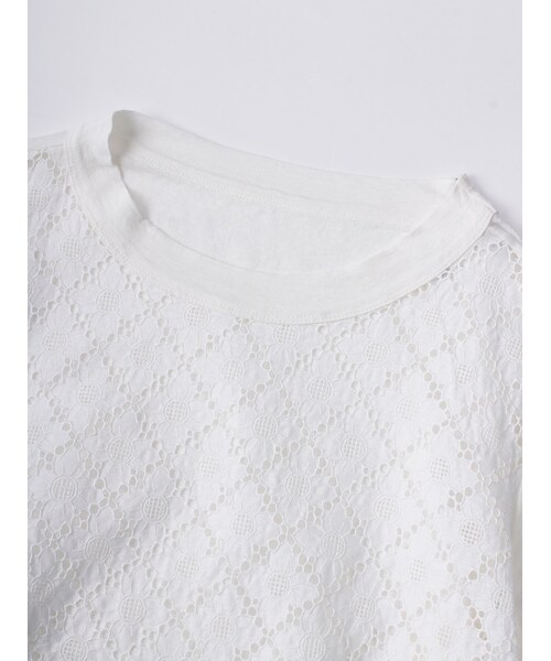 45R リネン天竺のカットワークテントTシャツ 45R（フォーティファイブアール）の「リネン天竺のカットワーク