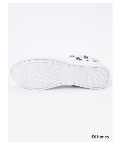 E hyphen world gallery（イーハイフンワールドギャラリー）の「ミッキー&ミニースリッポン（スニーカー・レディース・オフホワイト/ブラック・S/M/L）」の7枚目の写真