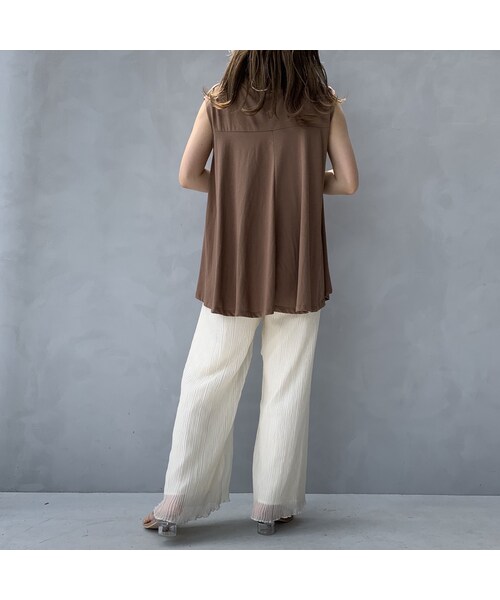 no brand（ノーブランド）の「スリーブレスフレアTEE（Tシャツ/カットソー・レディース・その他）」の9枚目の写真