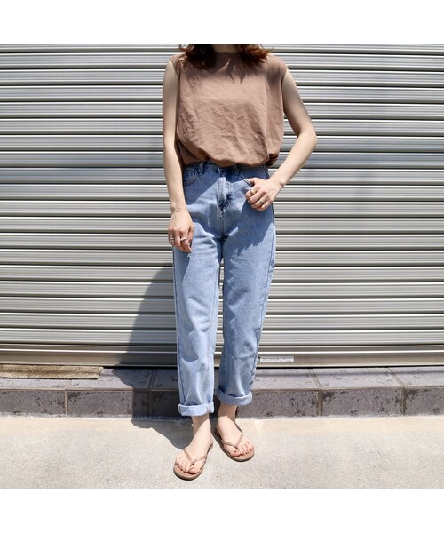 no brand（ノーブランド）の「hight waist tapered denim pants（デニムパンツ・レディース・その他）」の8枚目の写真