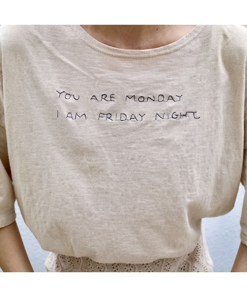 no brand（ノーブランド）の「lettering tee【beige】（Tシャツ/カットソー・レディース・その他）」の9枚目の写真