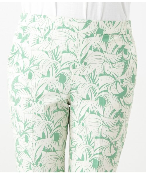 ADAM ET ROPE'（アダムエロペ）の「パームツリーイージーバックパンツ（パンツ・レディース・ブラック/グリーン・36/38）」の6枚目の写真