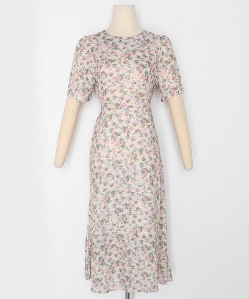 DHOLIC（ディーホリック）の「バックタイフローラルワンピース（ワンピース・レディース・パープル/ピンク・FREE）」の2枚目の写真