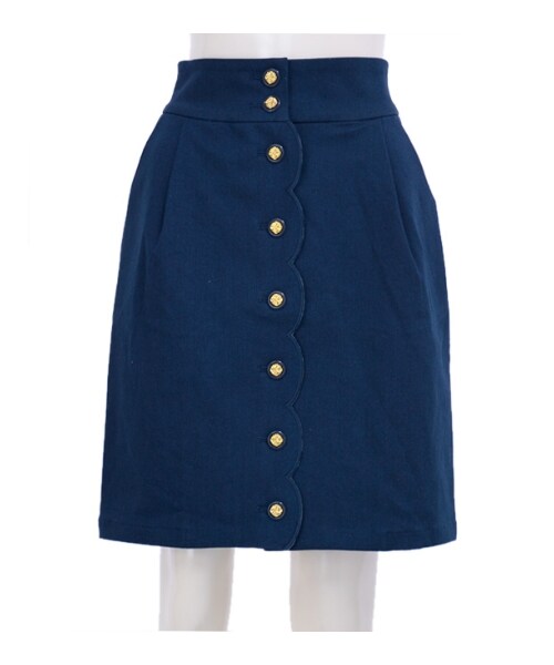 MAJESTIC LEGON（マジェスティックレゴン）の「∞スカラップ金ボタンSK（パンツ・レディース・ブルー/アイボリー/ネイビー・Free）」の10枚目の写真