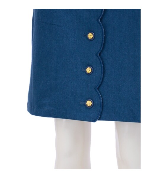 MAJESTIC LEGON（マジェスティックレゴン）の「∞スカラップ金ボタンSK（パンツ・レディース・ブルー/アイボリー/ネイビー・Free）」の3枚目の写真