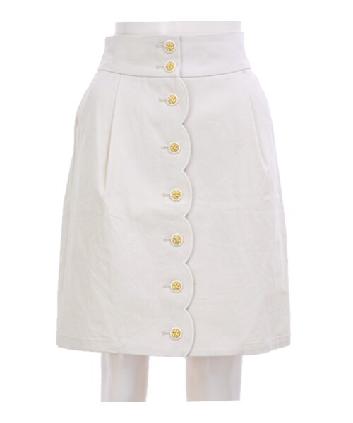 MAJESTIC LEGON（マジェスティックレゴン）の「∞スカラップ金ボタンSK（パンツ・レディース・ブルー/アイボリー/ネイビー・Free）」の9枚目の写真