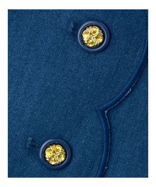 MAJESTIC LEGON（マジェスティックレゴン）の「∞スカラップ金ボタンSK（パンツ・レディース・ブルー/アイボリー/ネイビー・Free）」の6枚目の写真