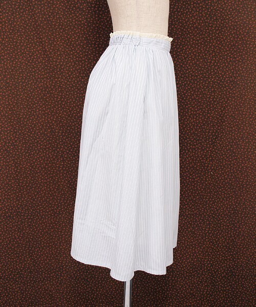 Clice de Paris（クリシェドゥパリス）の「パステルストライプ半端丈スカート（スカート・レディース・ピンク/ブルー/サックス・ワンサイズ）」の4枚目の写真