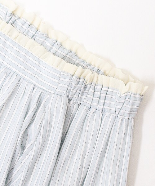 Clice de Paris（クリシェドゥパリス）の「パステルストライプ半端丈スカート（スカート・レディース・ピンク/ブルー/サックス・ワンサイズ）」の6枚目の写真