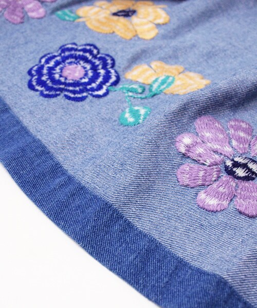 Hamble by Par Avion（ハンブルバイパラビオン）の「裾刺繍スカート（スカート・レディース・デニム/オフホワイト・ワンサイズ）」の7枚目の写真