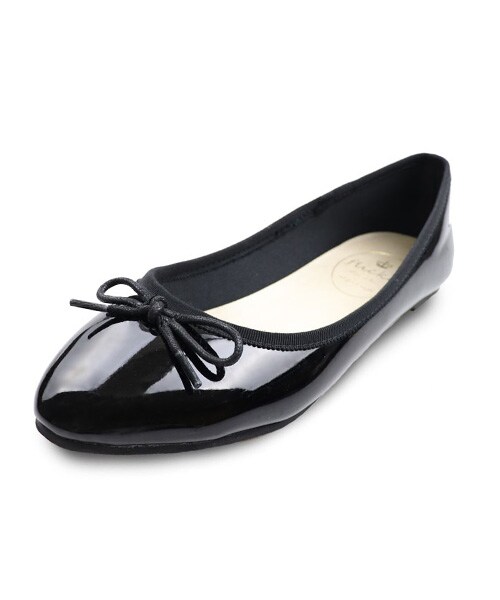 NOFALL（ノーフォール）の「フラットバレエシューズ（バレエシューズ・レディース・ゴールドラメ/ブラックエナメル/シルバー合皮/グレーベージュエナメル/ゴールド合皮・Sサイズ/Mサイズ/Lサイズ/LLサイズ）」の2枚目の写真