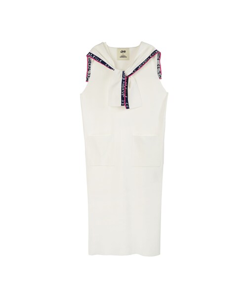 Lucky Chouette（Lucky Chouette）の「Sailor Collar Long Knit Dress（ワンピース/ドレス・レディース・아이보리/네이비・XXX）」の5枚目の写真