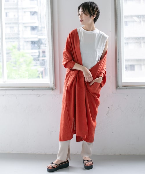 リネン ガウン ワンピース KBF（ケイビーエフ）の「WEB限定 リネンガウンワンピース（）」 - WEAR