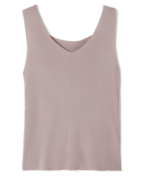 GRL（グレイル）の「Vネックニットタンクトップ（タンクトップ・レディース・ラベンダー/ベージュ/オフホワイト/ブラック/モカ/グレージュ・M）」の6枚目の写真