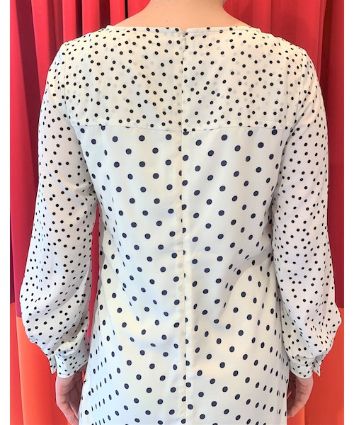 starblinc ドットプリント襟付きワンピース starblinc（スターブリンク