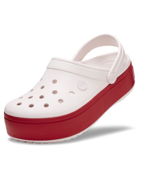 red platform crocs