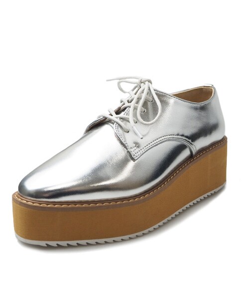 NOFALL（ノーフォール）の「プレーンオックスフォードシューズ（その他シューズ・レディース・ブラック合皮/ホワイト合皮/ブラックエナメル/シルバー・Sサイズ/Mサイズ/Lサイズ/LLサイズ）」の3枚目の写真