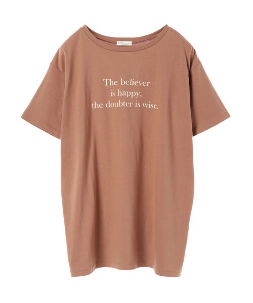 earth music&ecology（アースミュージックアンドエコロジー）の「・グラフィックオーガニックコットンチュニック（トップス・オフホワイト/ブラック/モカ・F）」の13枚目の写真