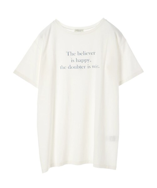 earth music&ecology（アースミュージックアンドエコロジー）の「・グラフィックオーガニックコットンチュニック（トップス・オフホワイト/ブラック/モカ・F）」の11枚目の写真