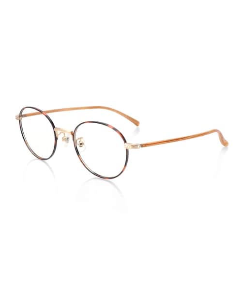 JINS（ジンズ）の「【FREAK'S STORE×JINS -Combination Airframe WOMEN-】（メガネ・レディース・ブラック(494)/オフワイン(180)/ブラウンデミ(286)/ゴールド(395)・Small 49□21-146○41）」の2枚目の写真