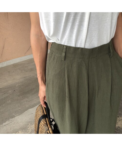 copine（コピン）の「再入荷！レーヨン×麻！ウエストゴムワイドパンツ(2color)【クリックポスト対象商品】（その他パンツ・レディース・その他）」の12枚目の写真