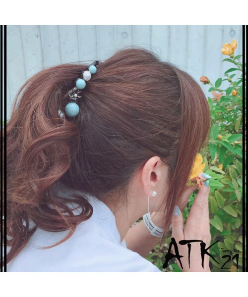 No Brand ノーブランド の フラワー パール カラーサークル バナナクリップ 髪留め しっかり留まる 挟むだけ ヘアクリップ レディース 簡単ヘアアレンジ ヘアアクセサリー Bnn バレッタ ヘアクリップ Wear