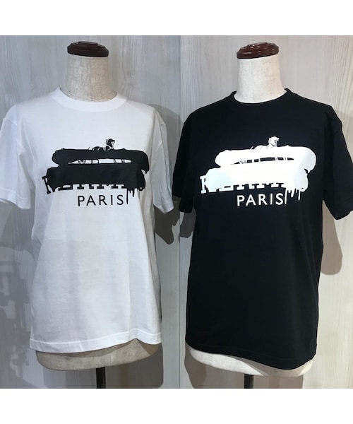 Pauline Bleu　バッグプリントTシャツ　ホワイト ピックアップ】「Pauline Bleu 」(ポリーヌブロー)whiteTshirt