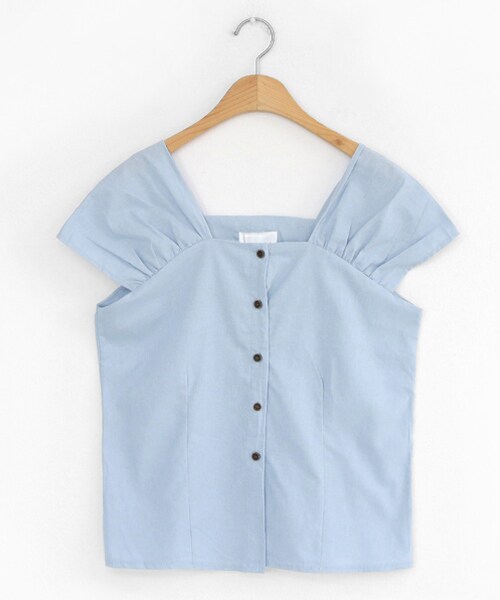 DHOLIC（ディーホリック）の「ショルダーギャザースリーブレス（タンクトップ・レディース・その他/ブルー/ホワイト/イエロー・FREE）」の3枚目の写真