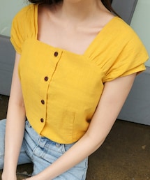 DHOLIC | ショルダーギャザースリーブレス(タンクトップ)