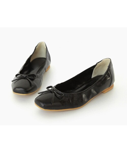 DHOLIC(ディーホリック)の「スクエアトゥリボンディテールフラットシューズ(その他シューズ・レディース・ブラウン/ブラック/ベージュ・225/230/235/240/245/250)」の2枚目の写真