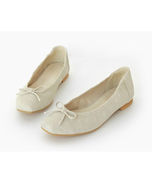 DHOLIC(ディーホリック)の「スクエアトゥリボンディテールフラットシューズ(その他シューズ・レディース・ブラウン/ブラック/ベージュ・225/230/235/240/245/250)」の3枚目の写真